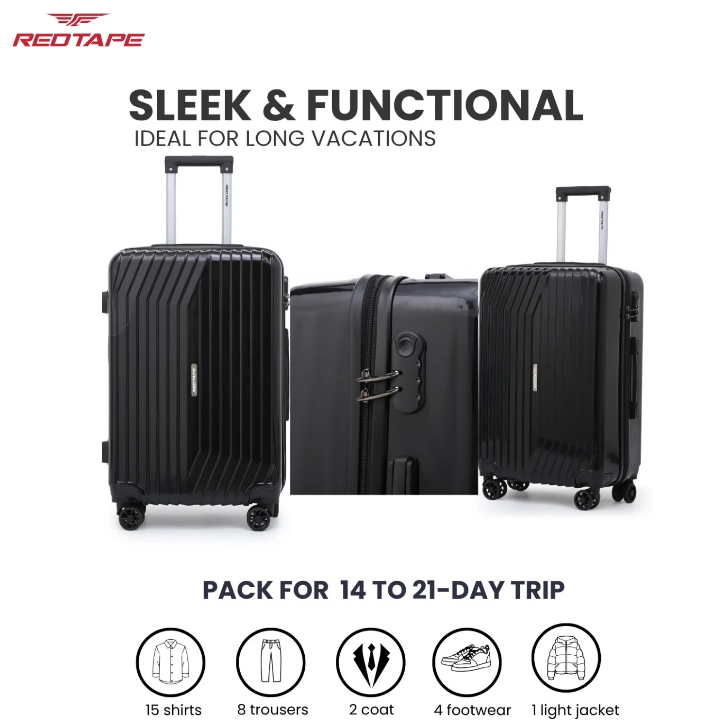 100L Hard Luggage Trolley Bag for Travel - Image 7