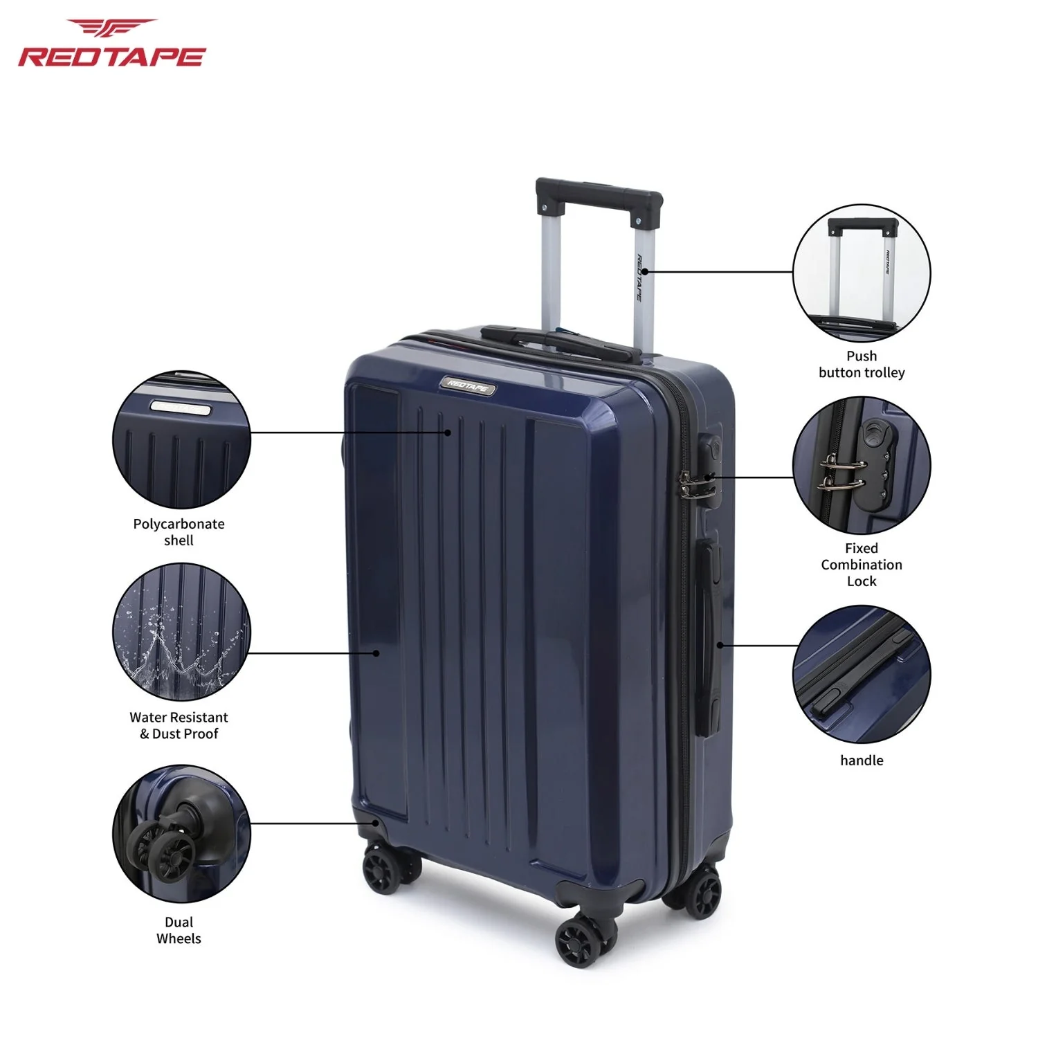40L Hard Luggage Trolley Bag for Travel - Image 3