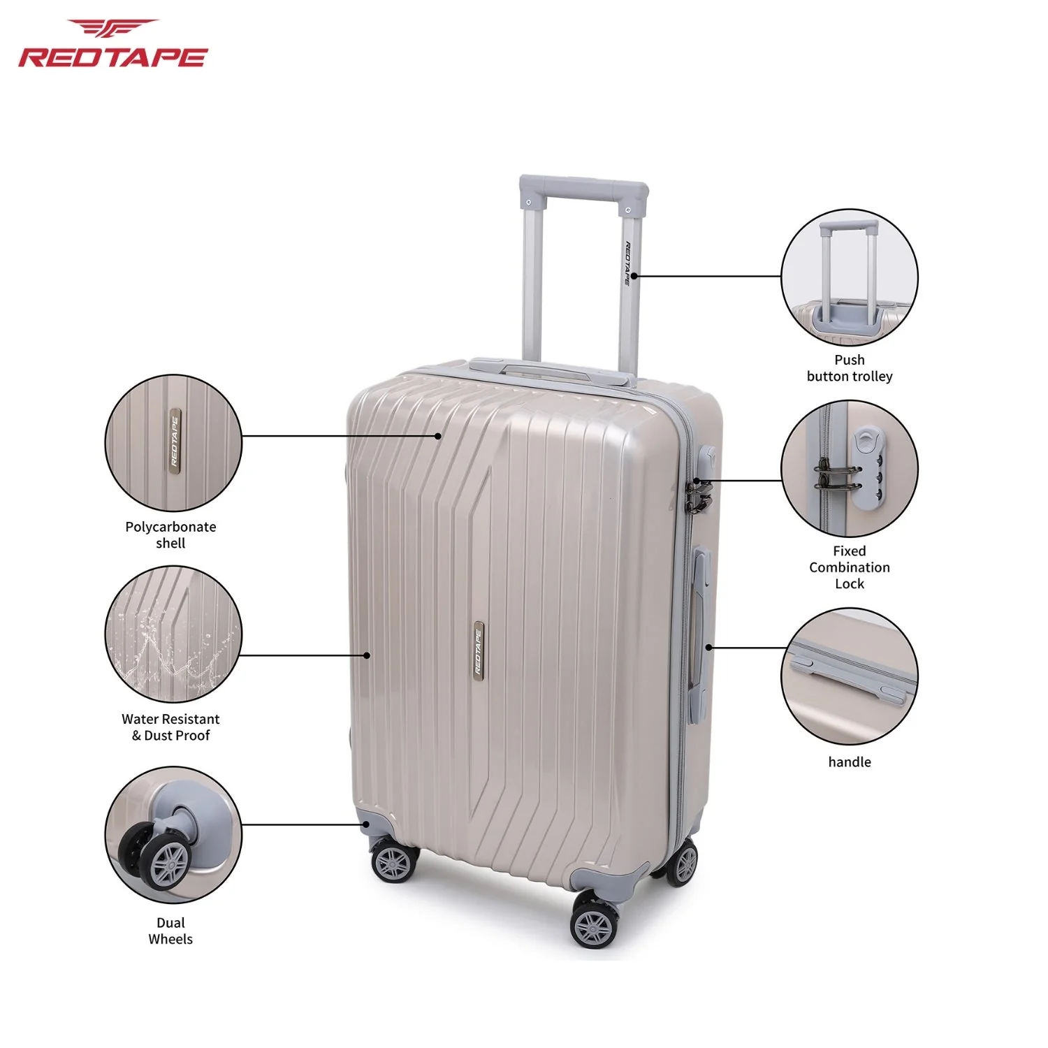40L Hard Luggage Trolley Bag for Travel - Image 3