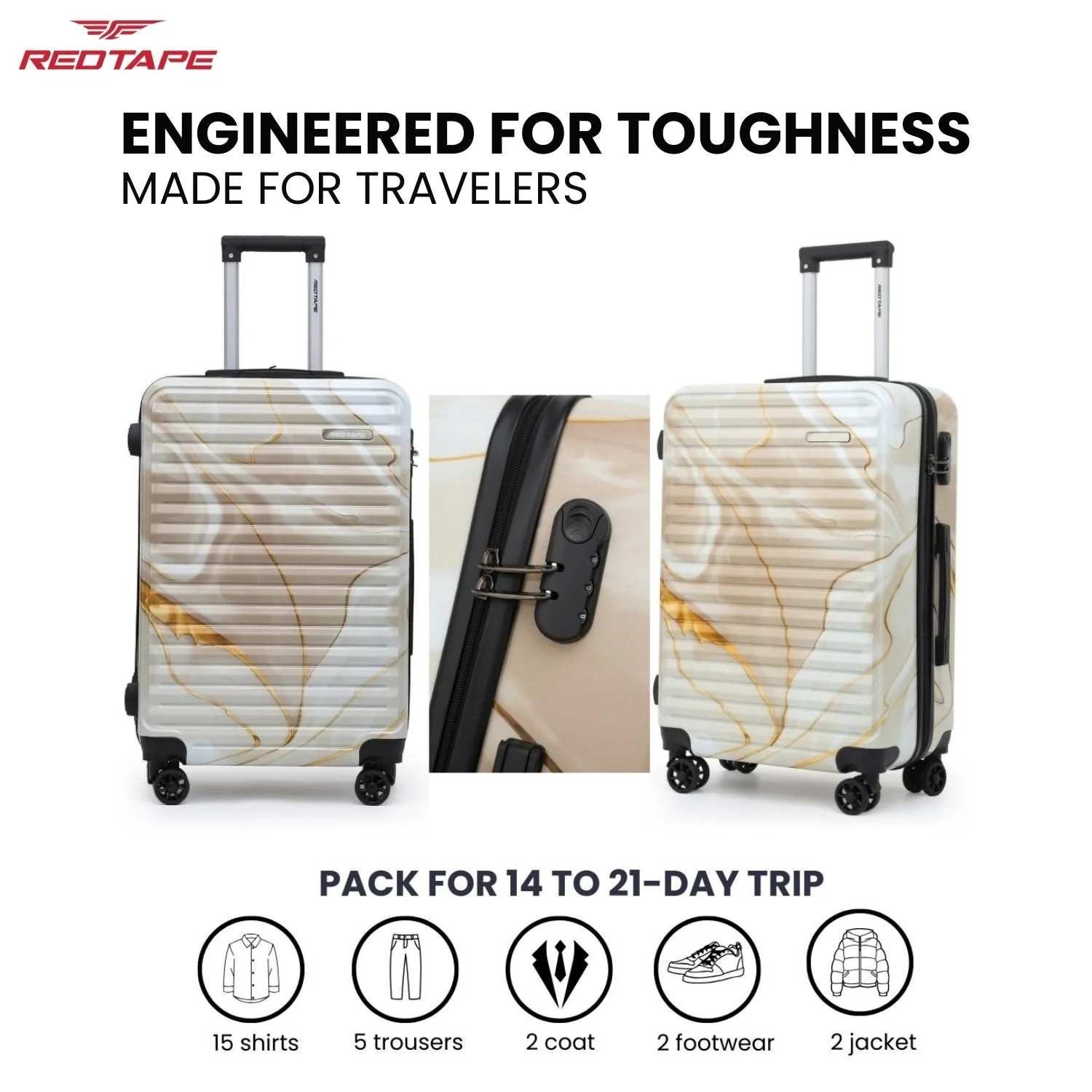 40L Hard Luggage Trolley Bag for Travel - Image 7
