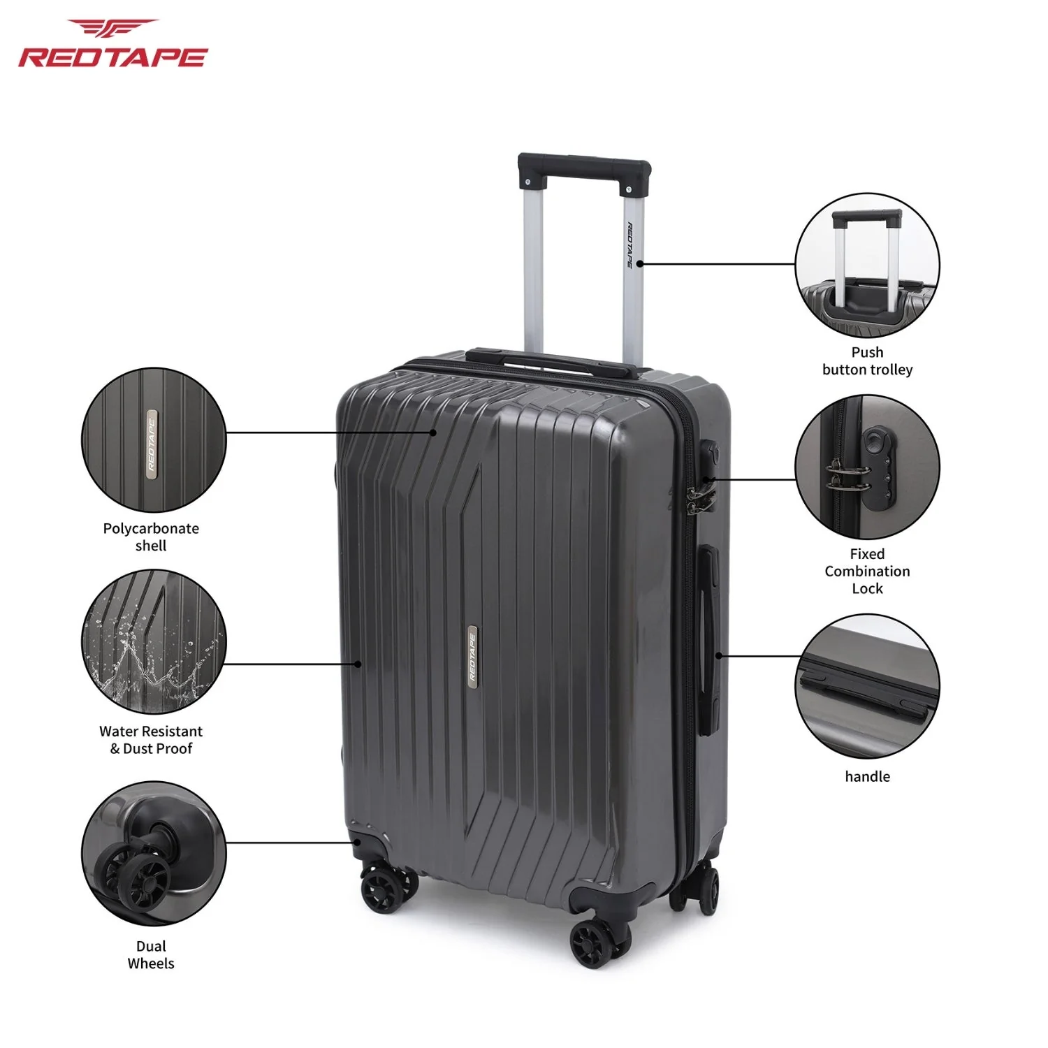 40L Hard Luggage Trolley Bag for Travel - Image 3