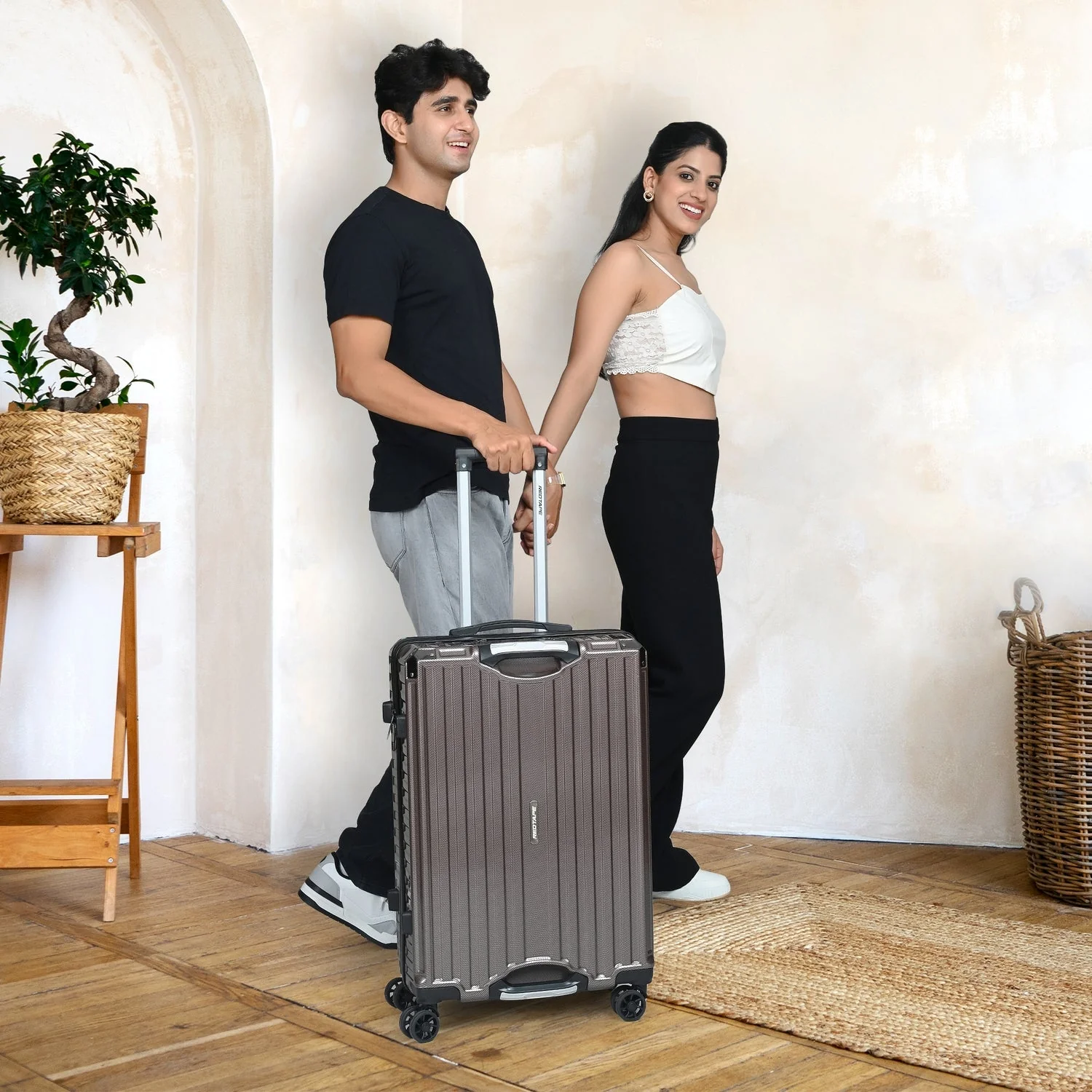 60L Hard Luggage Trolley Bag for Travel