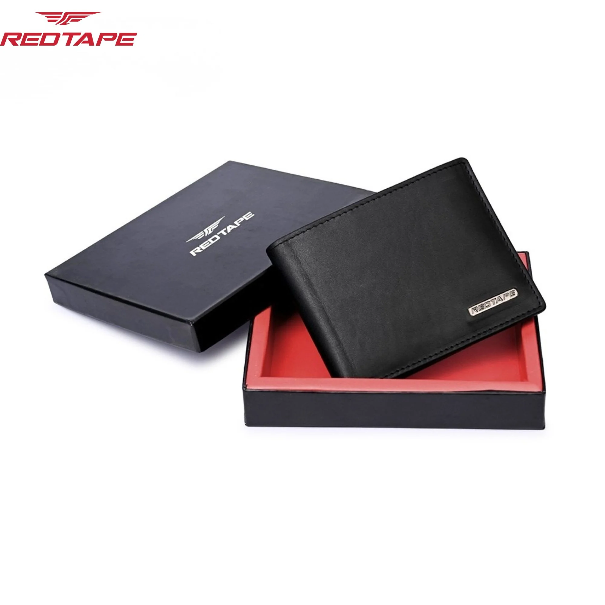 Black Men's Genuine Leather Bi-Fold Wallet