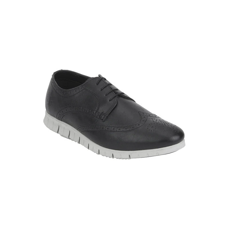 Men Black Brogue Shoes