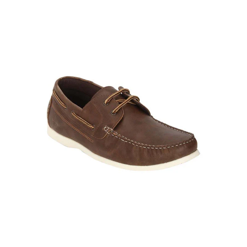 Men Brown Boat Shoes