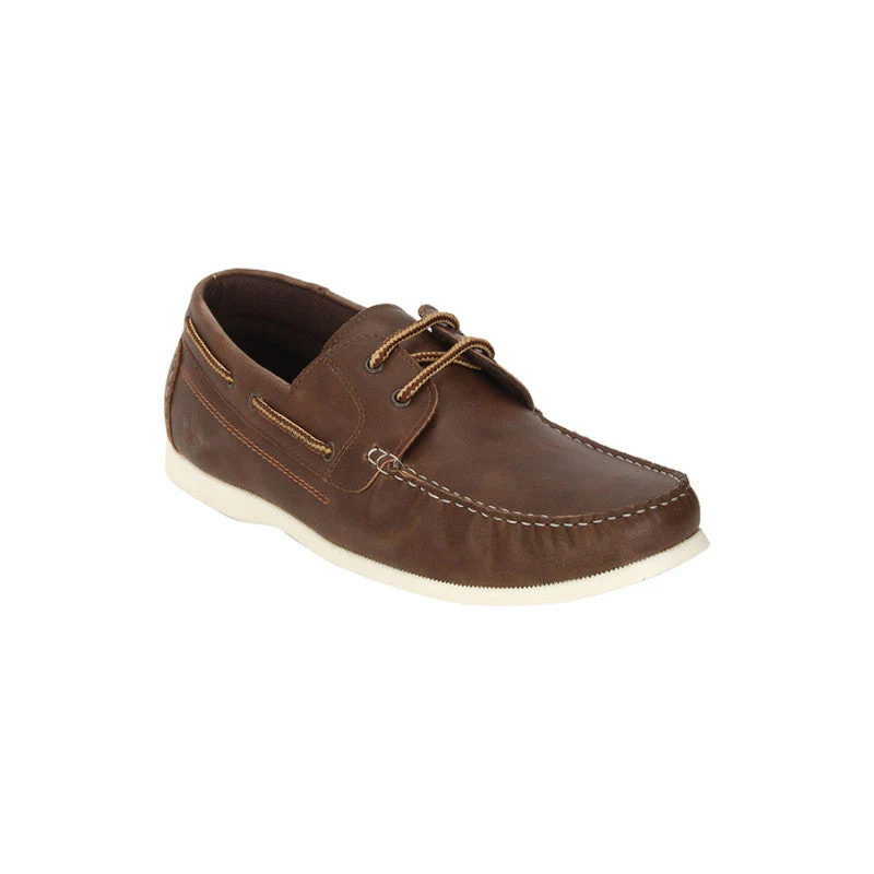 Men Brown Boat Shoes
