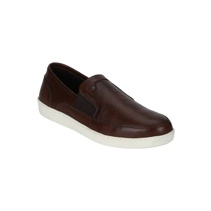 Men Dark Tan Loafers