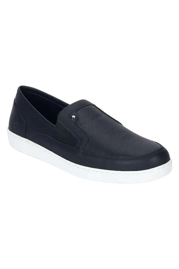 Men Navy Loafers