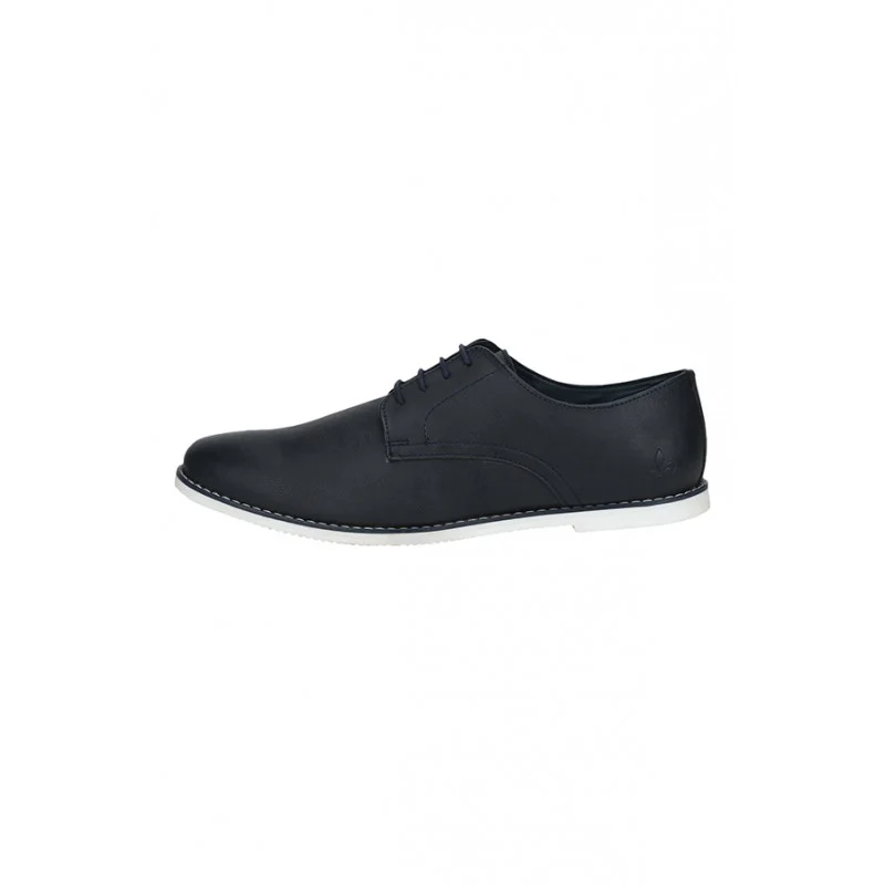 Men Navy Derby Shoes - Image 3