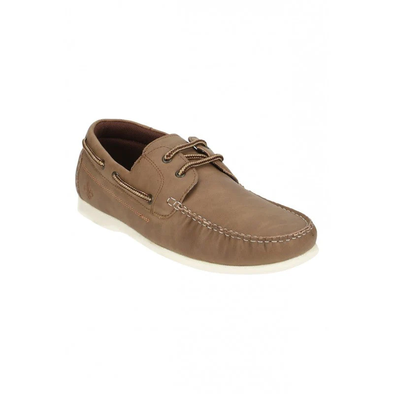 Men Tan Boat Shoes