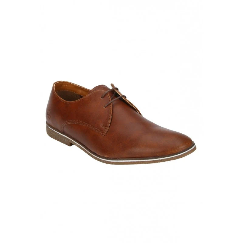 Men Tan Derby Shoes