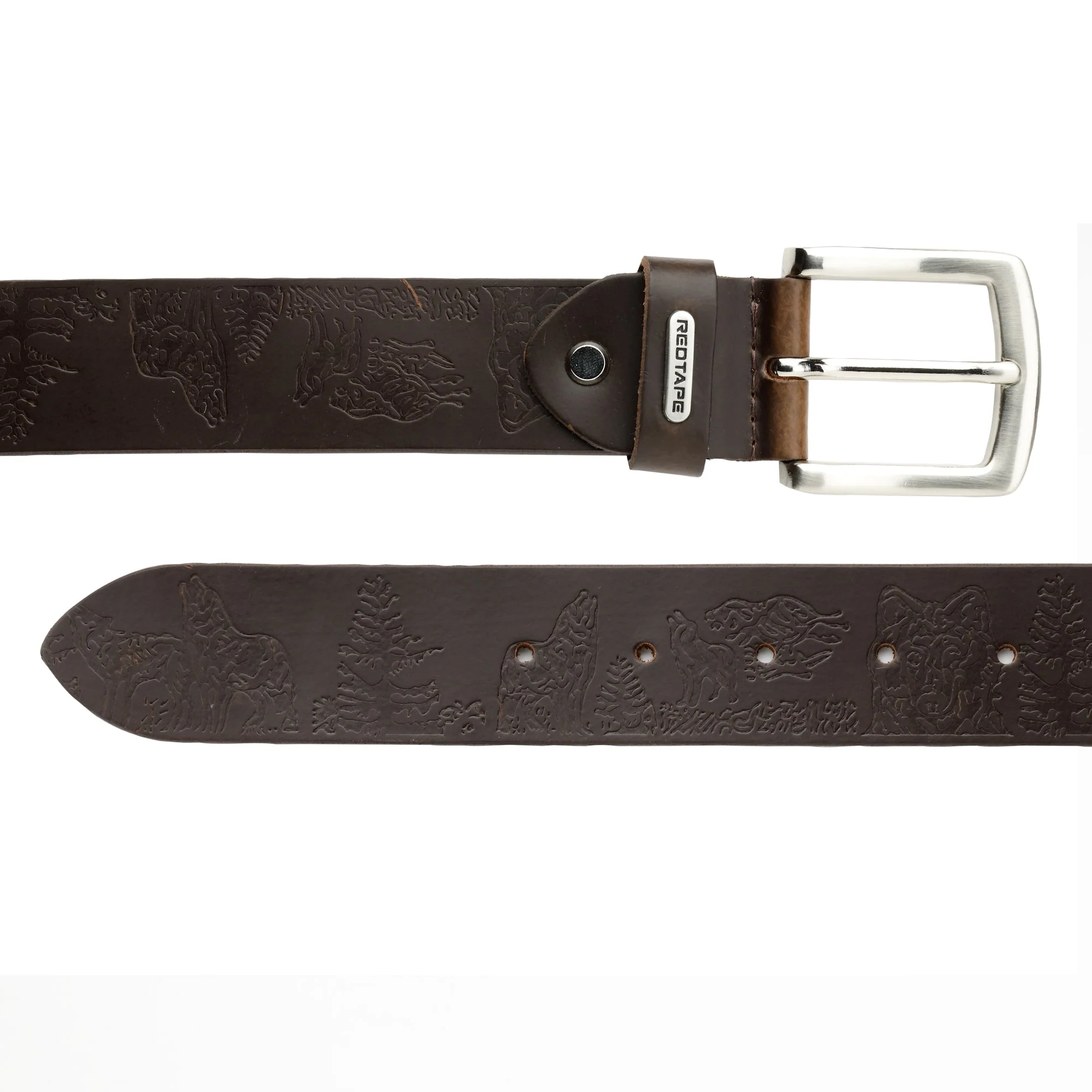 Brown Casual Leather Belt for Men - Image 4