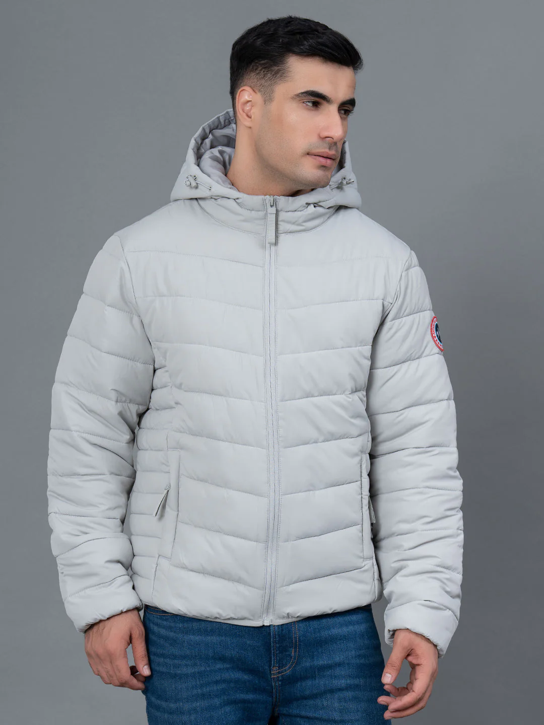 Casual Padded Jacket with Hood for Men