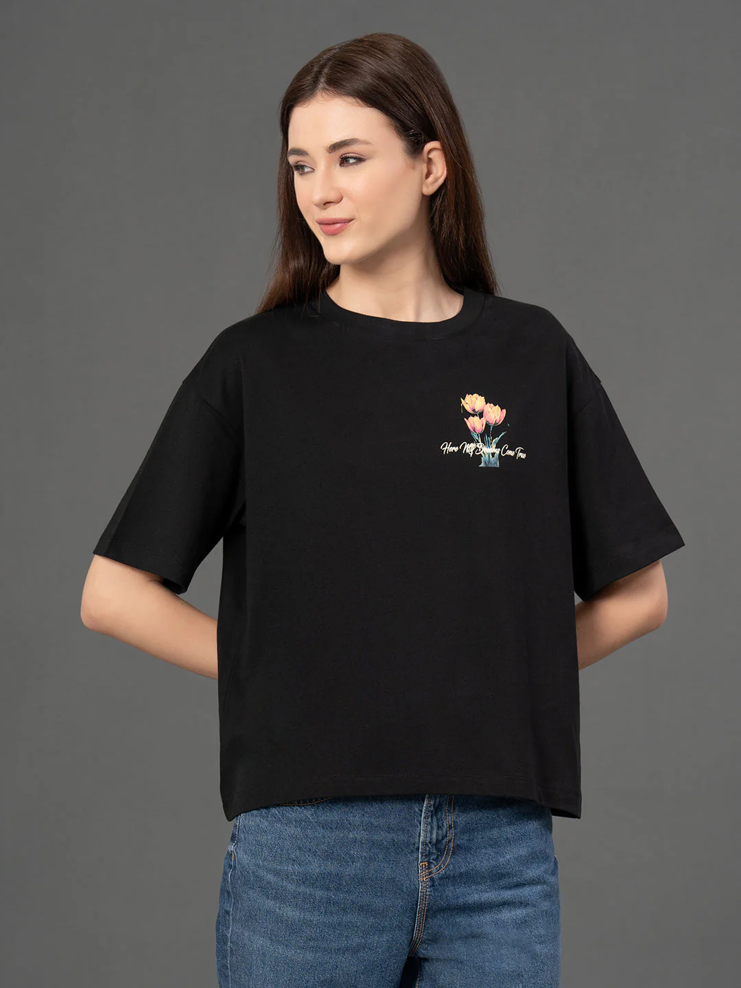 Classic Round Neck Graphic T-Shirt