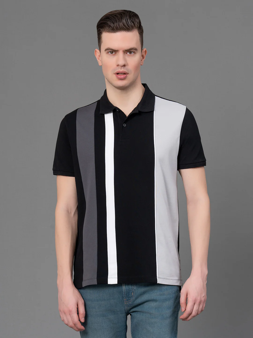 Colorblock Polo T-Shirt for Men