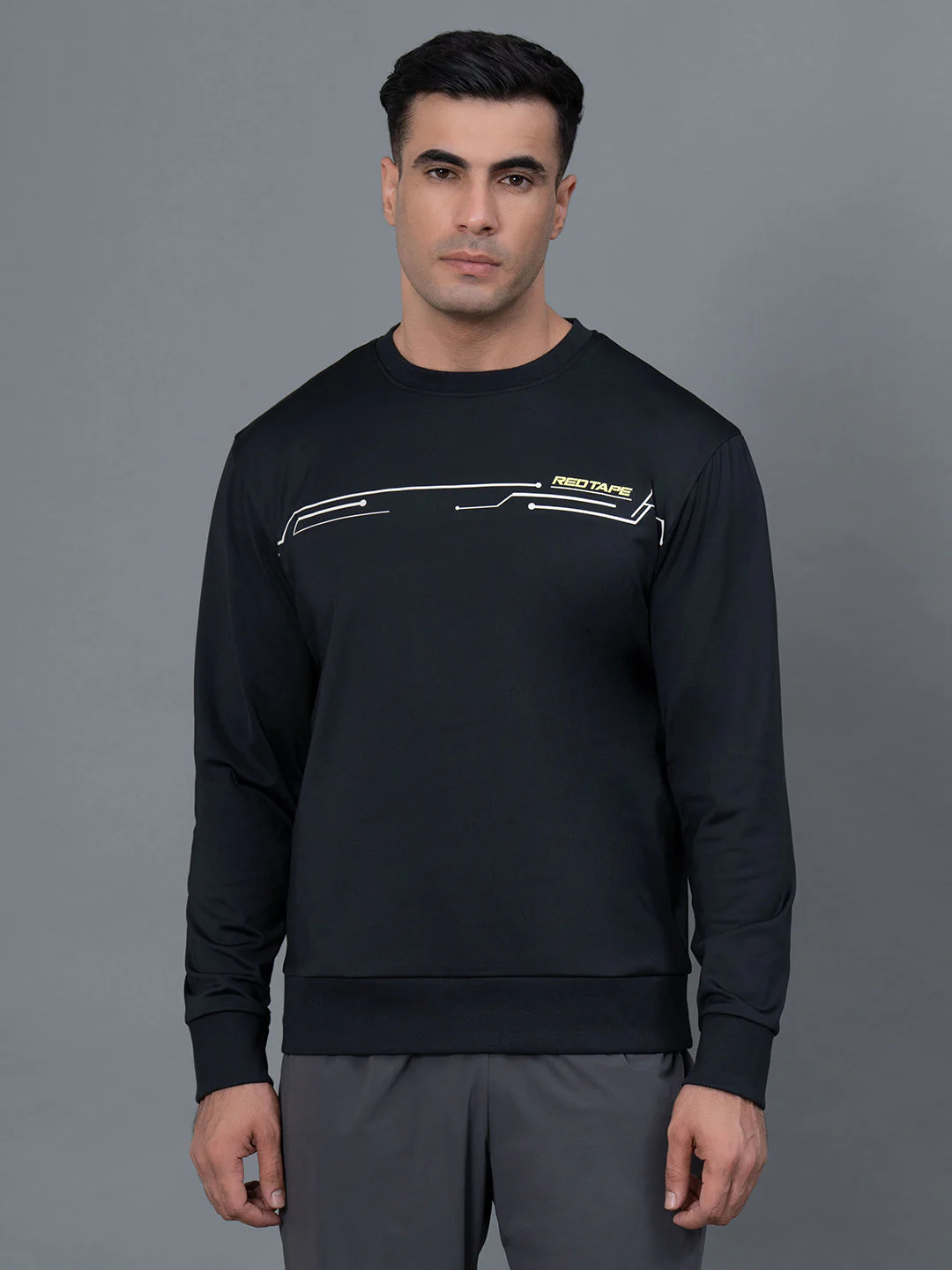 Graphic Print Athleisure Sweatshirt for Men