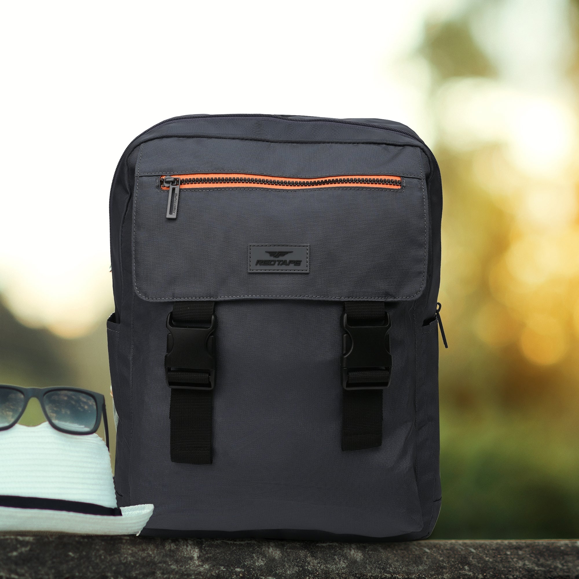 Grey Unisex 22L Polyester Laptop Backpack