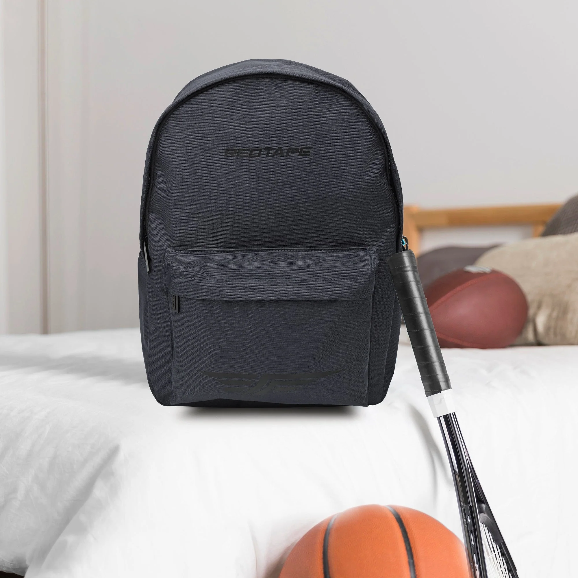 Grey Unisex 25.5L Polyester Laptop Backpack