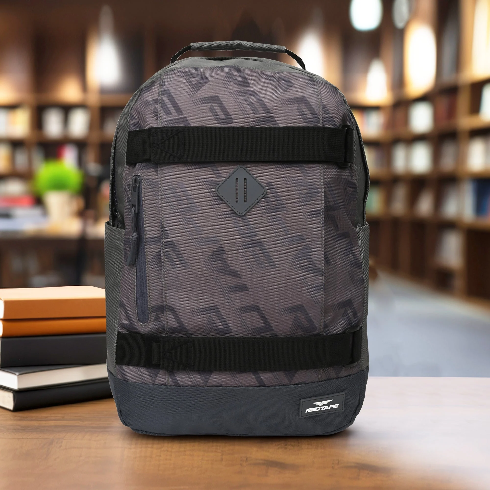 Grey Unisex 26L Polyester Laptop Backpack