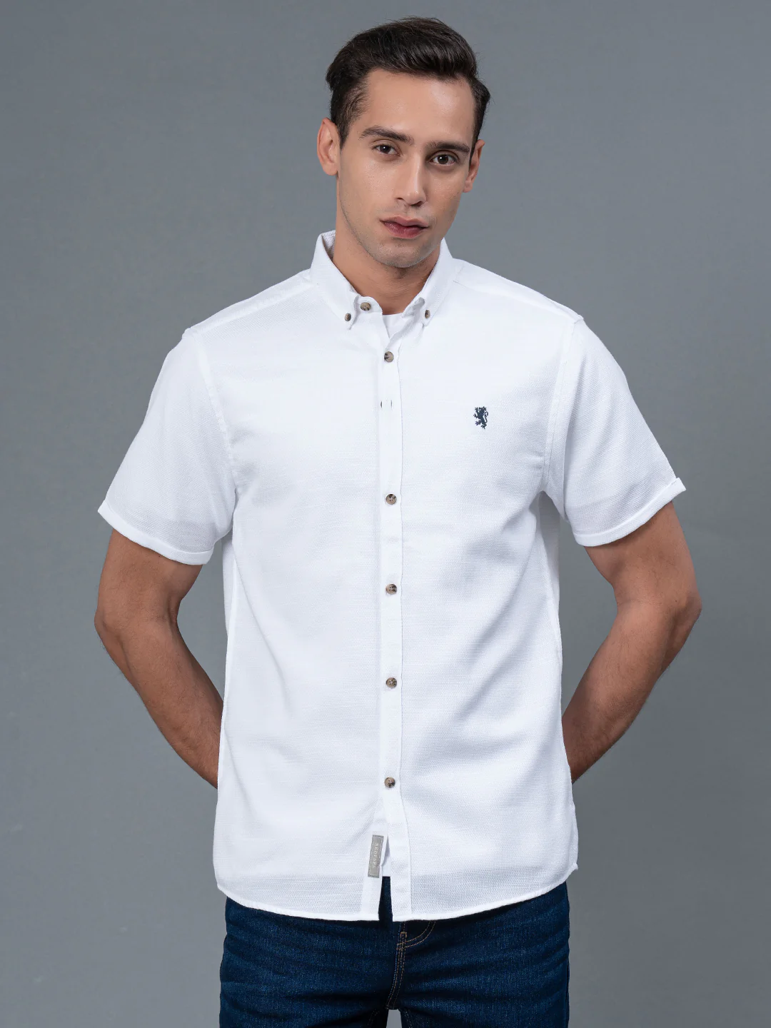 Half Slevee Button Down Shirt for Men