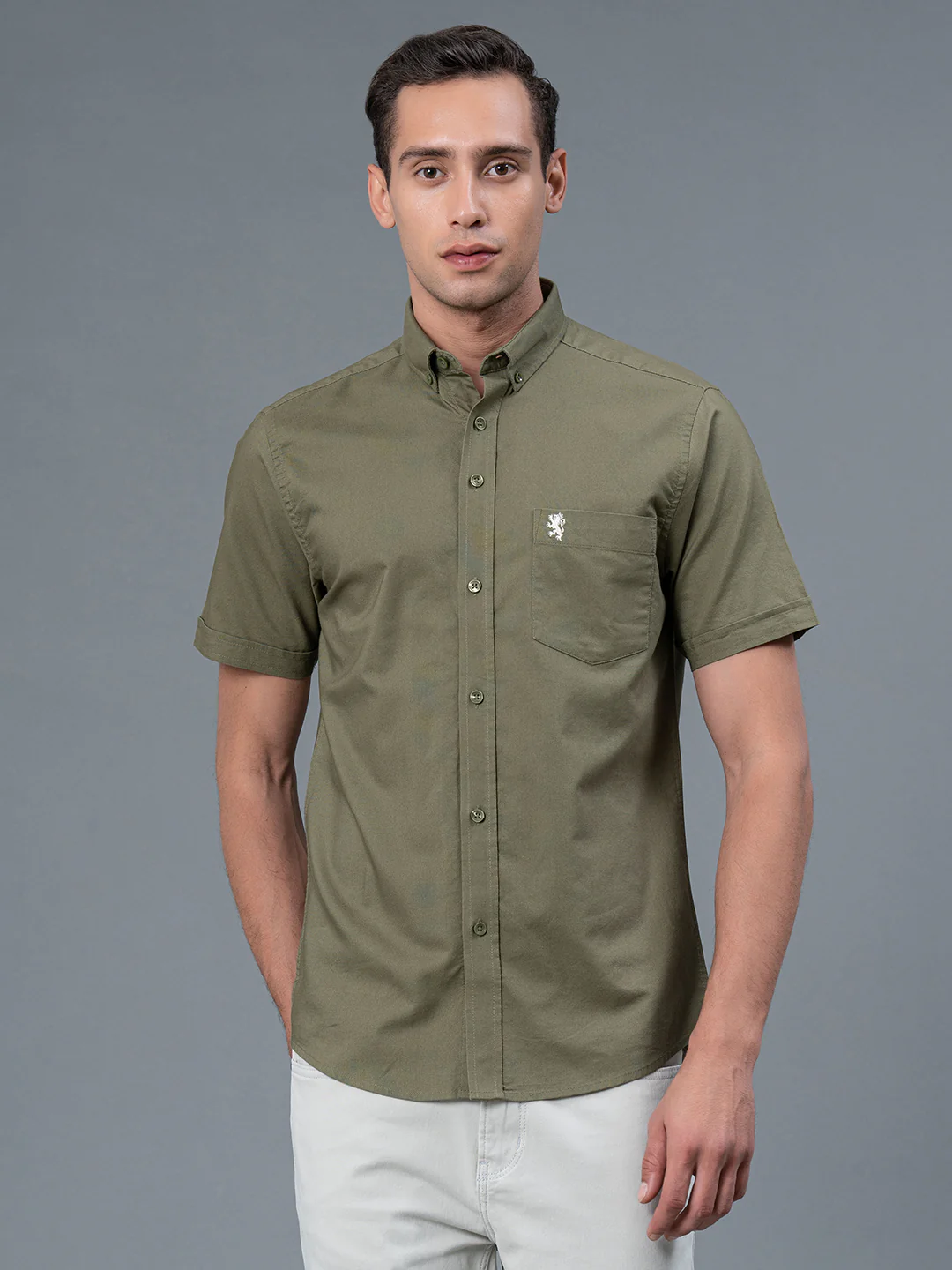 Half Slevee Button Down Shirt for Men