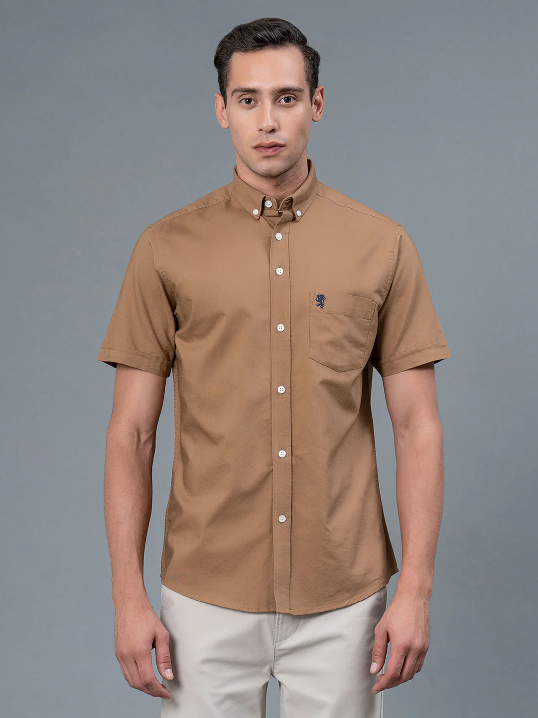 Half Slevee Button Down Shirt for Men