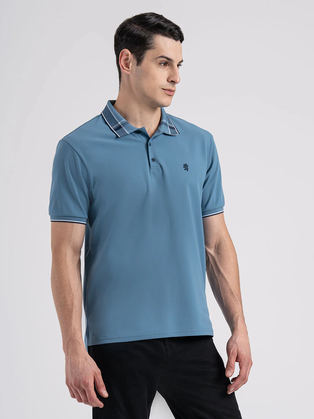 Jacquard Collar Polo T-shirt for Men - Image 4