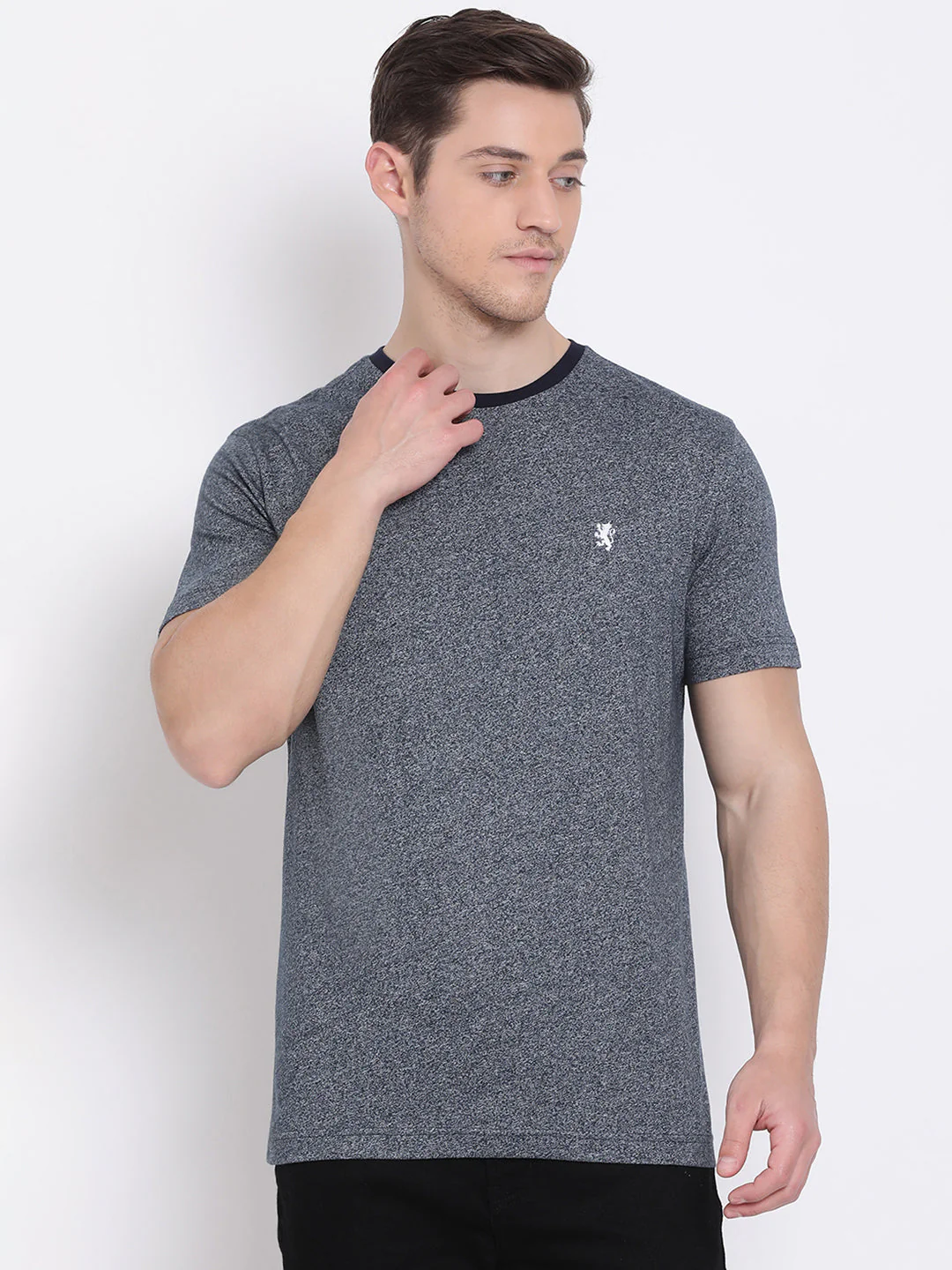 Melange Round Neck T-Shirt for Men
