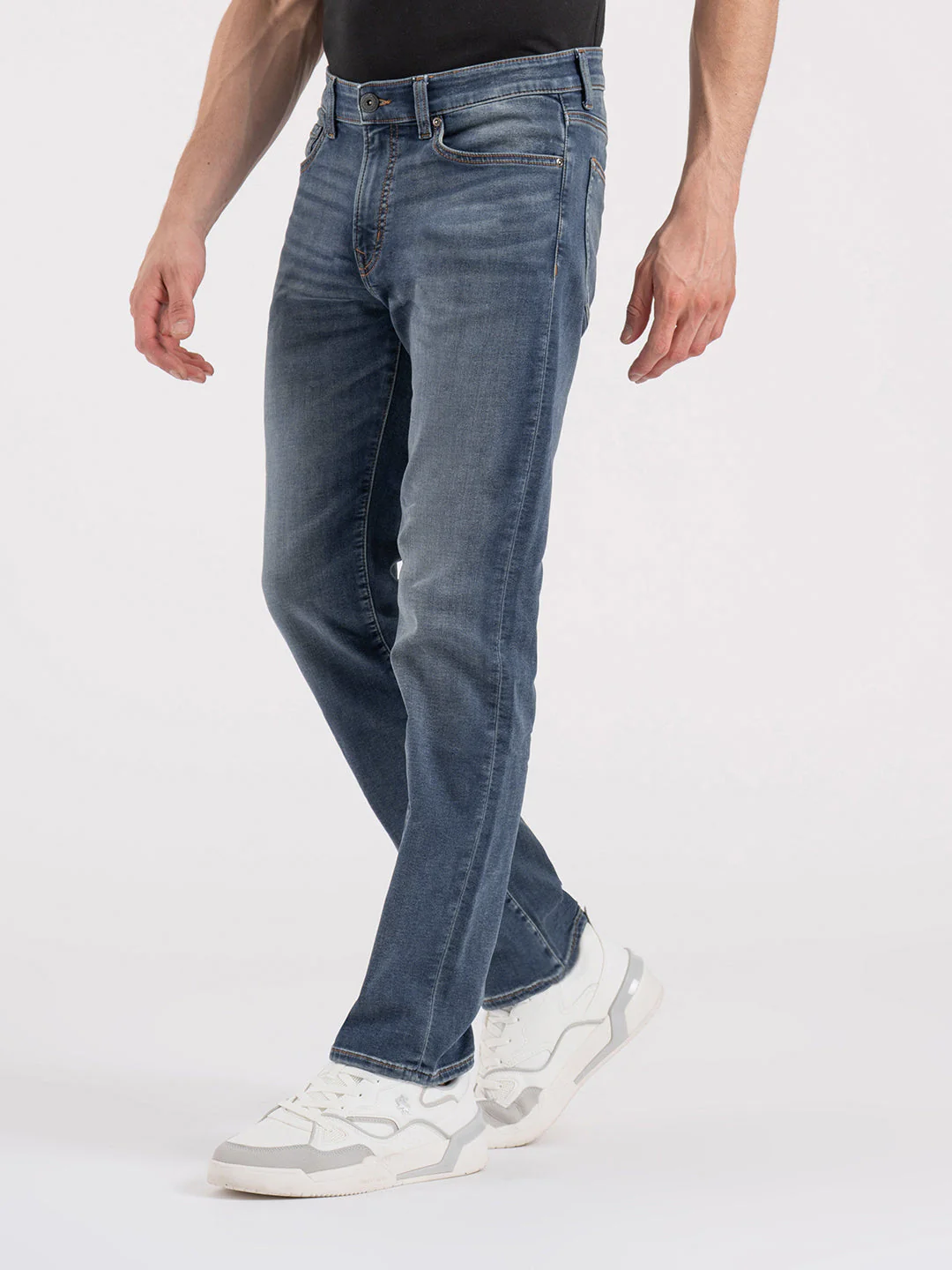 Men's Knitted Straight Fit Denim Jeans - Image 2