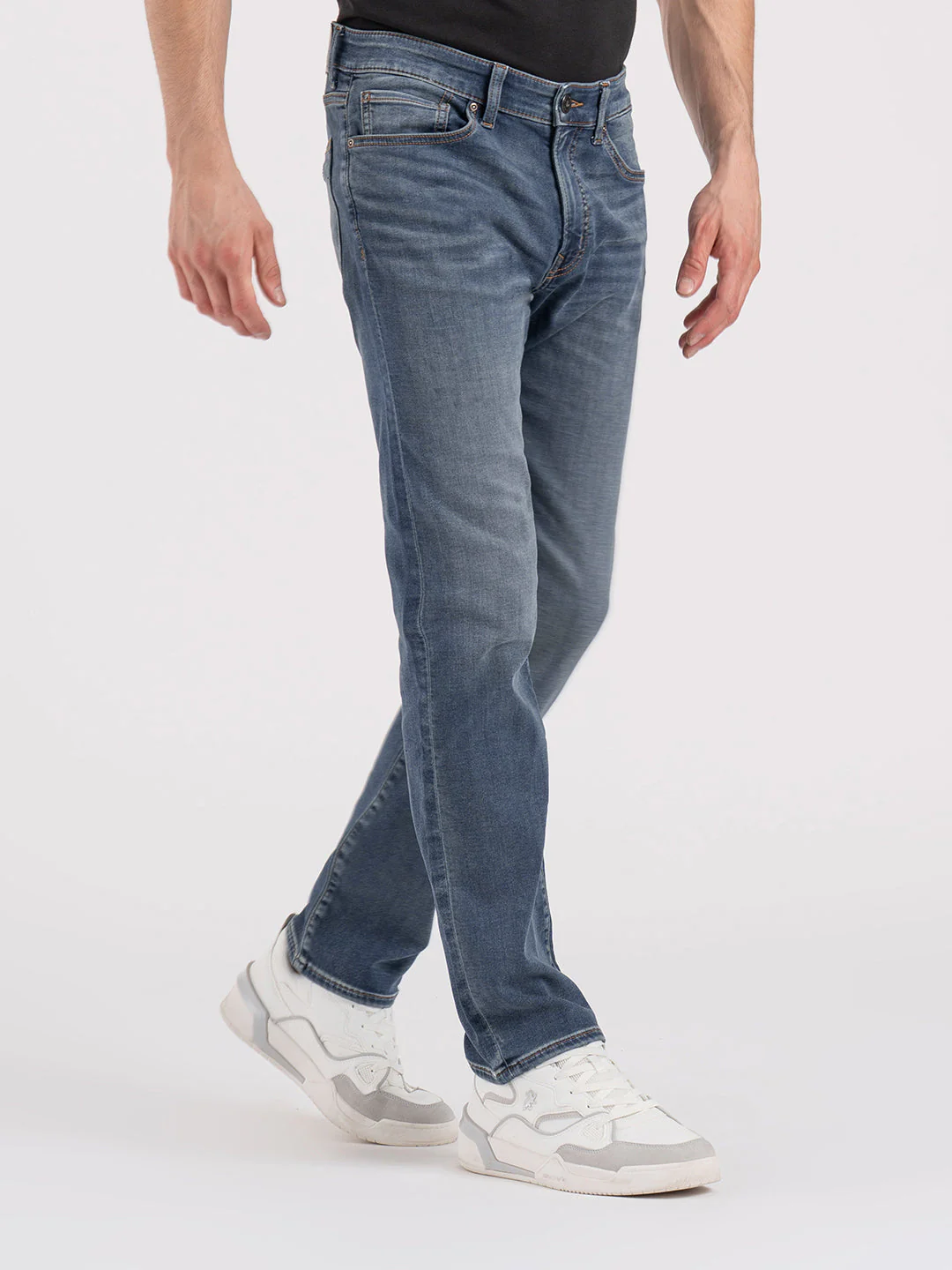 Men's Knitted Straight Fit Denim Jeans - Image 6