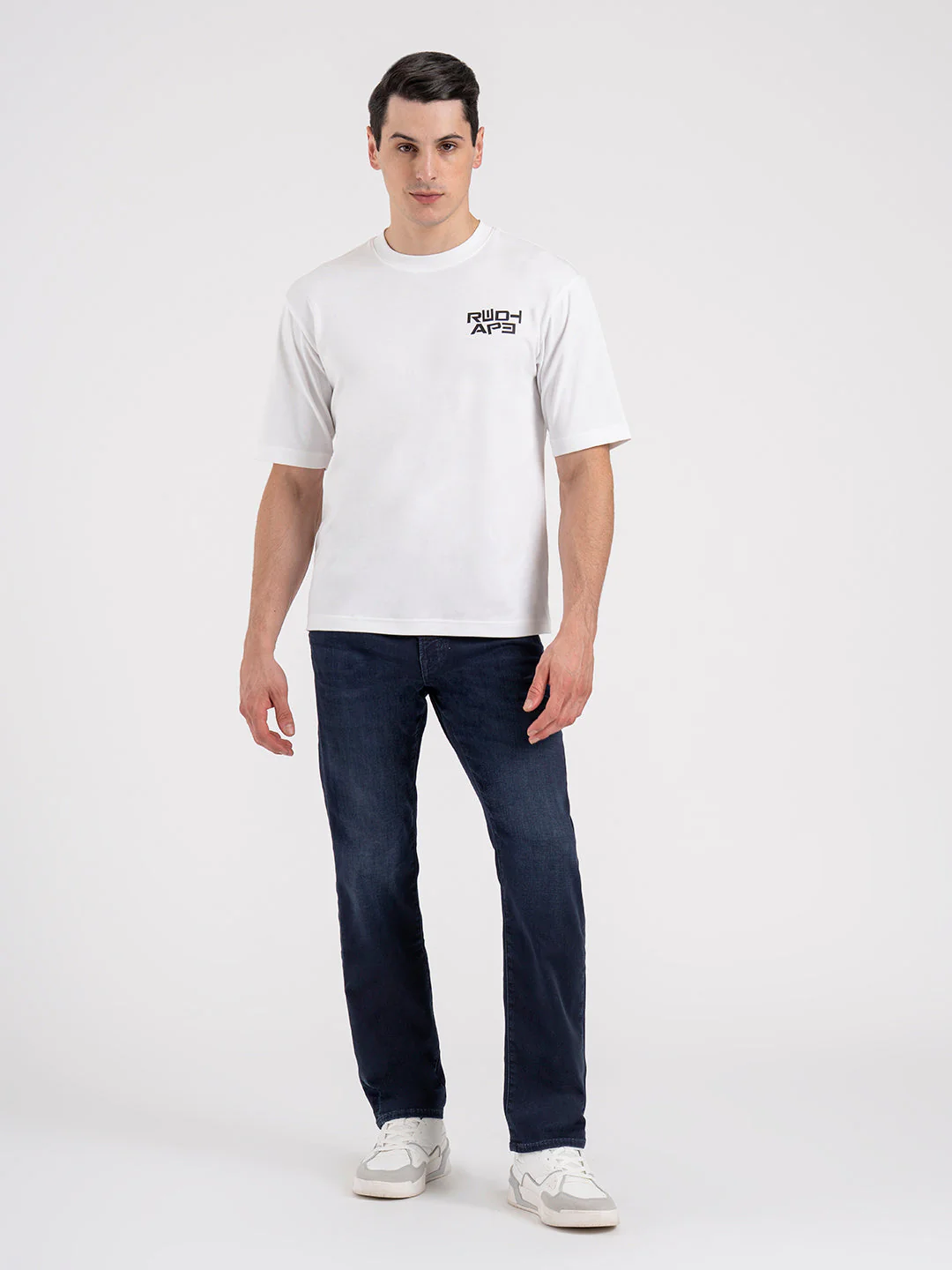Menâ€™s Knitted Straight Fit Denim Jeans - Image 5