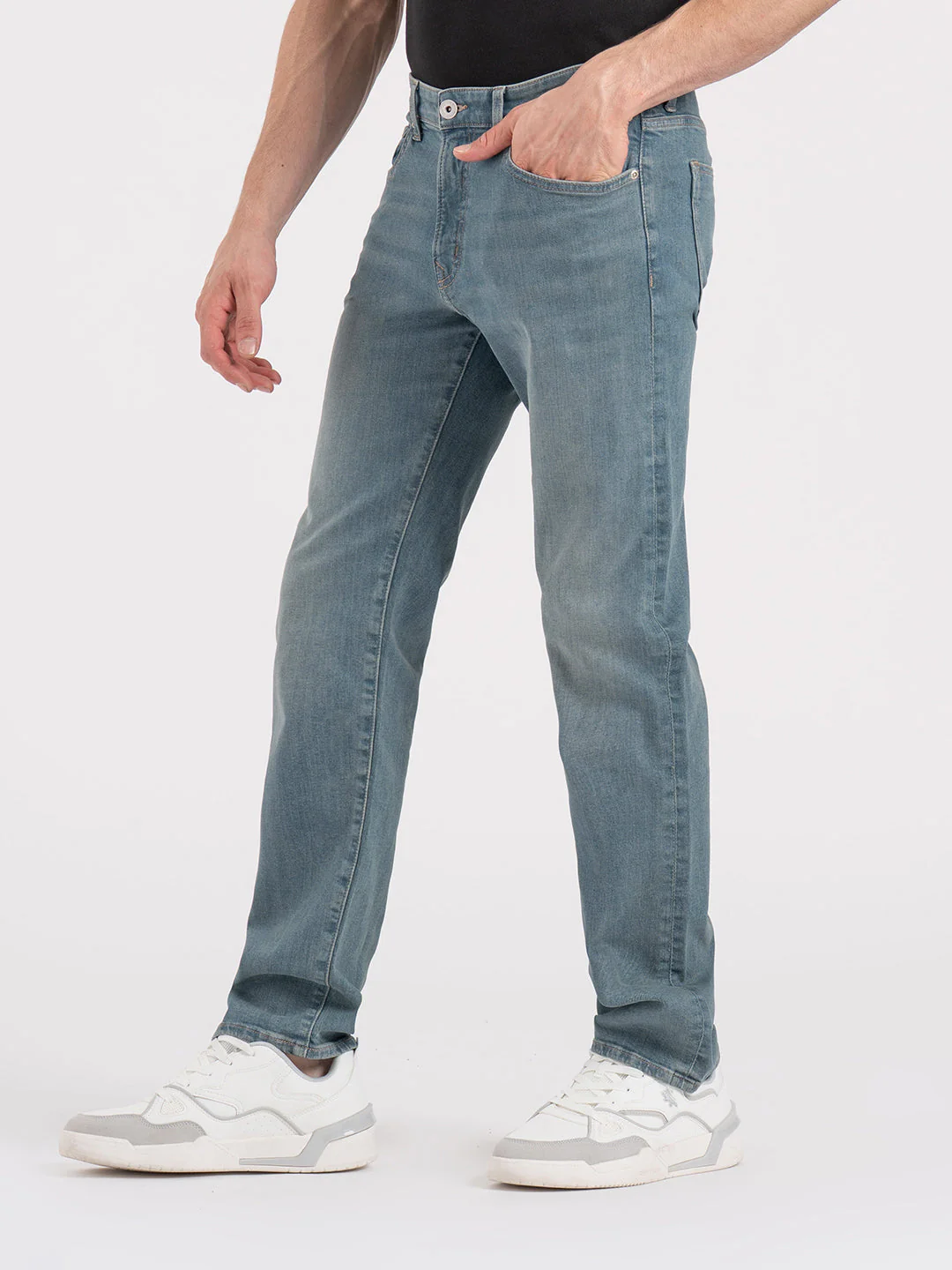 Menâ€™s Straight Fit Denim Jeans - Image 2