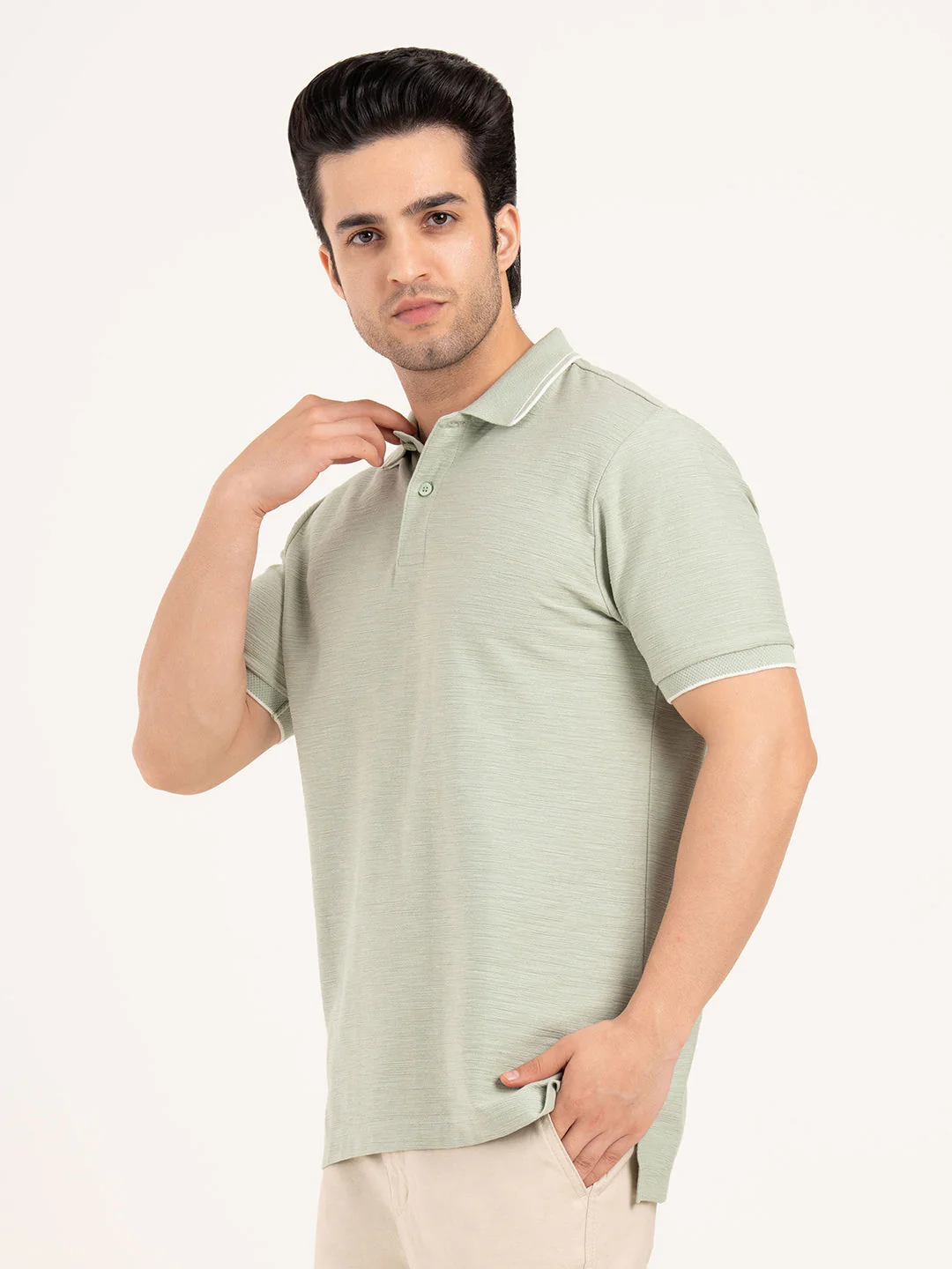 Men’s Structured Cotton Polo T-Shirt - Image 4