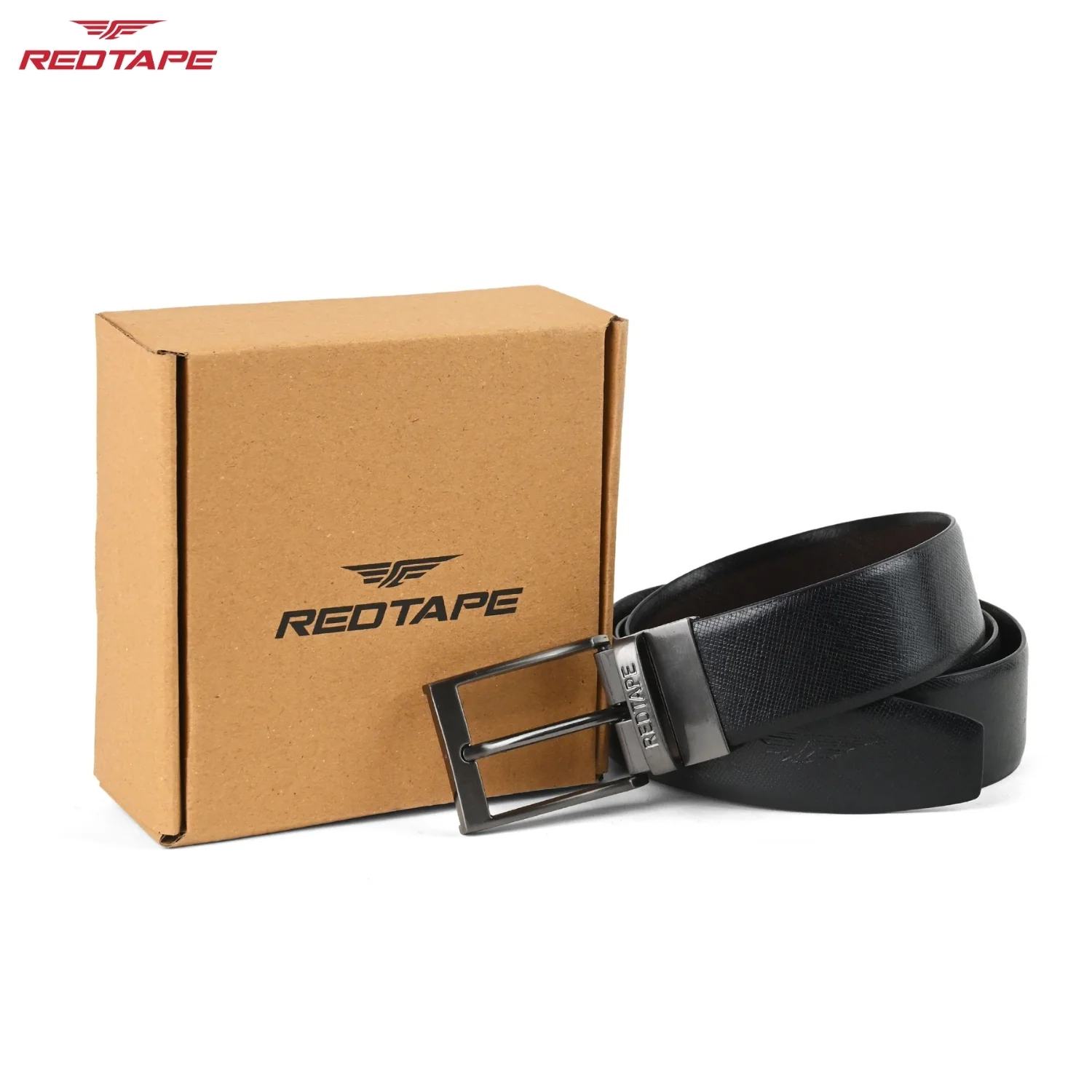 Men's Black Dark Brown Reversible Leather Belt - Image 8