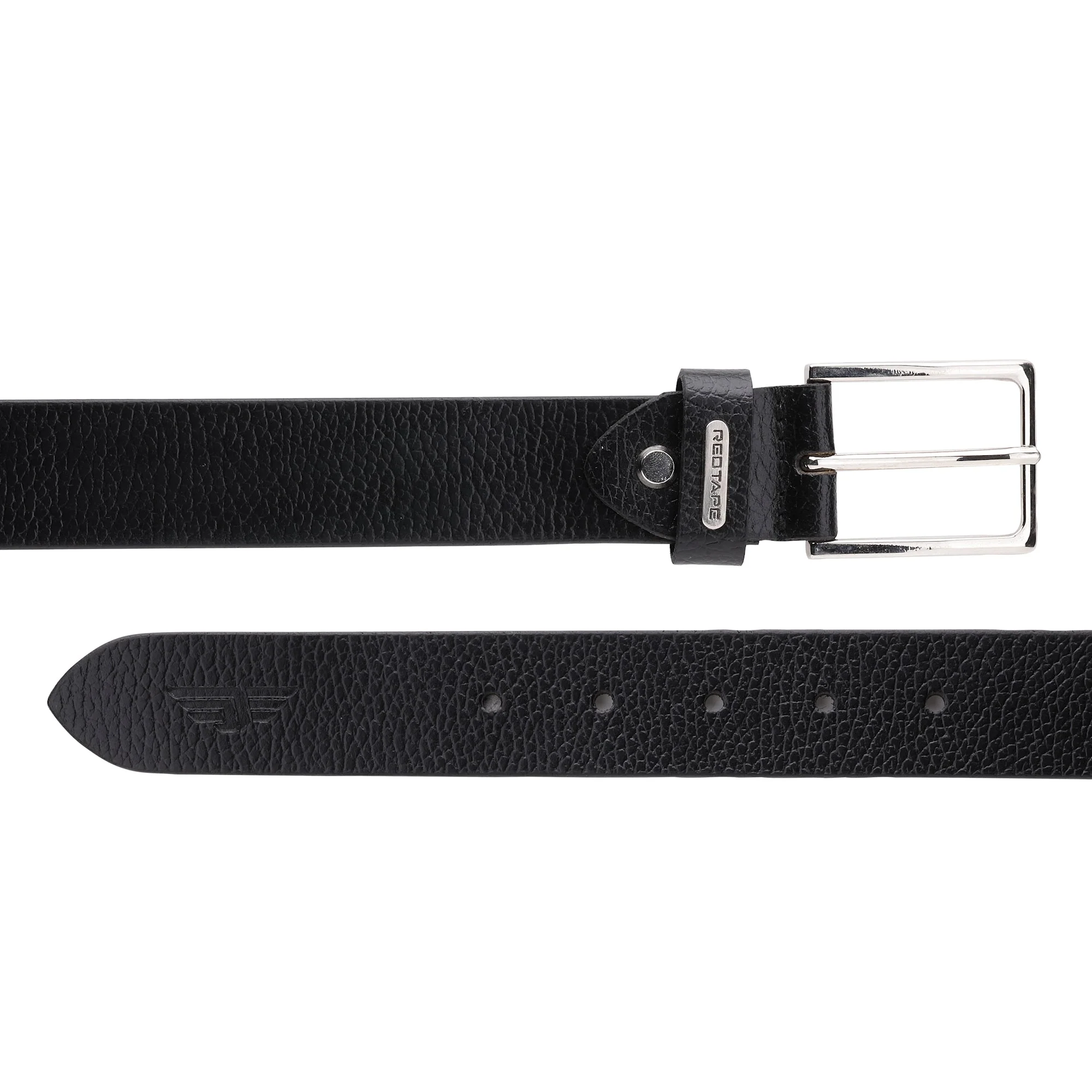 Men's Black Leather Belt - Image 4