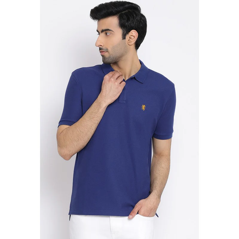 Men's Blue Collared T-Shirt