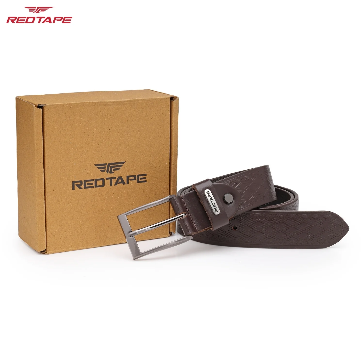 Men's Brown Leather Belt - Image 2
