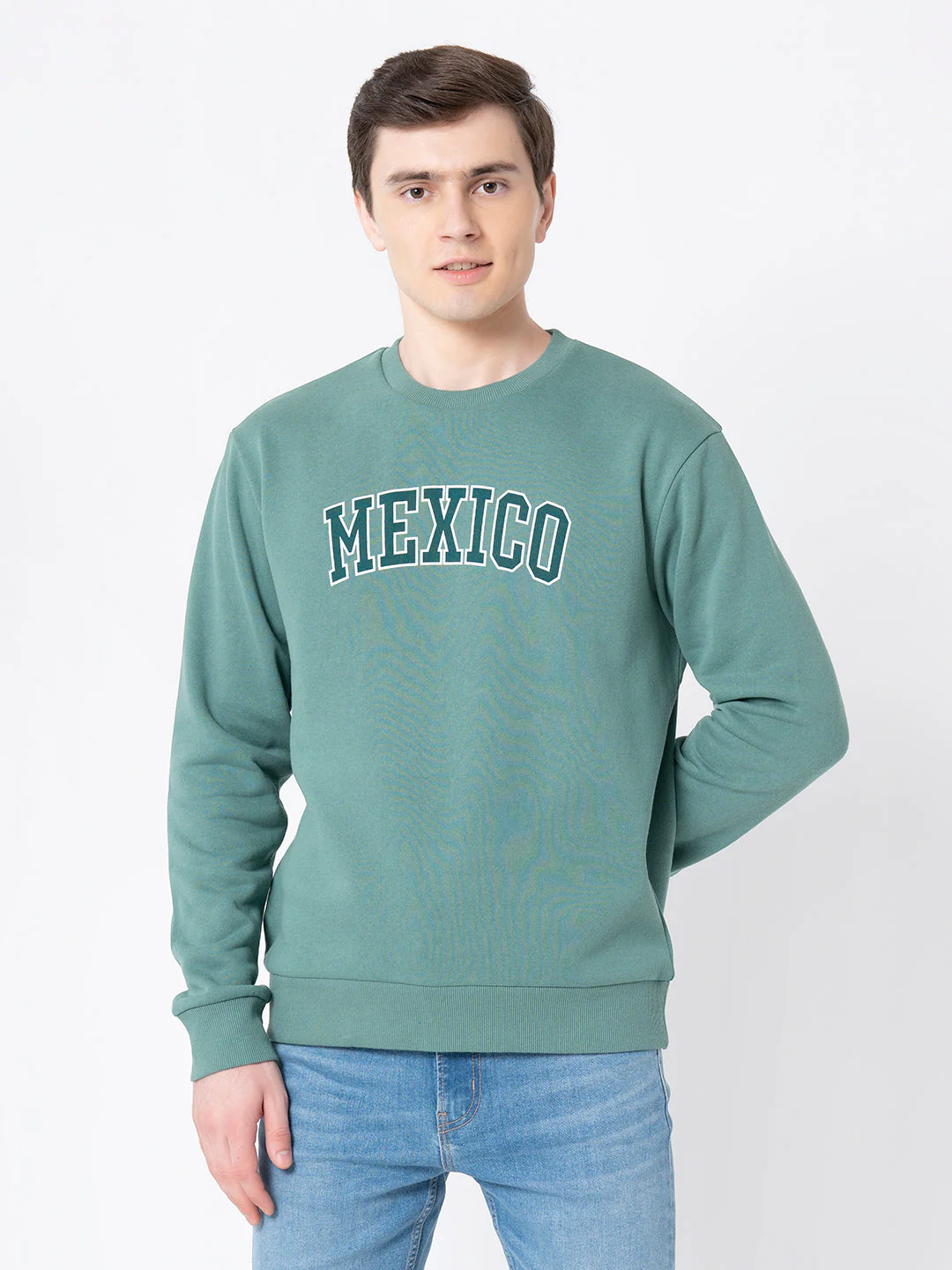Men's Slate Green Graphic Print Sweatshirt