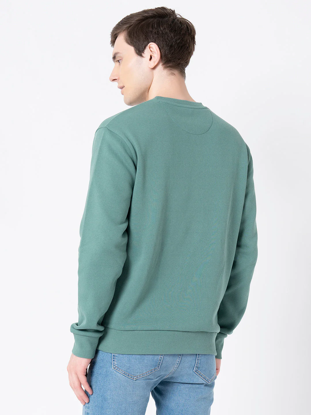 Men's Slate Green Graphic Print Sweatshirt - Image 3