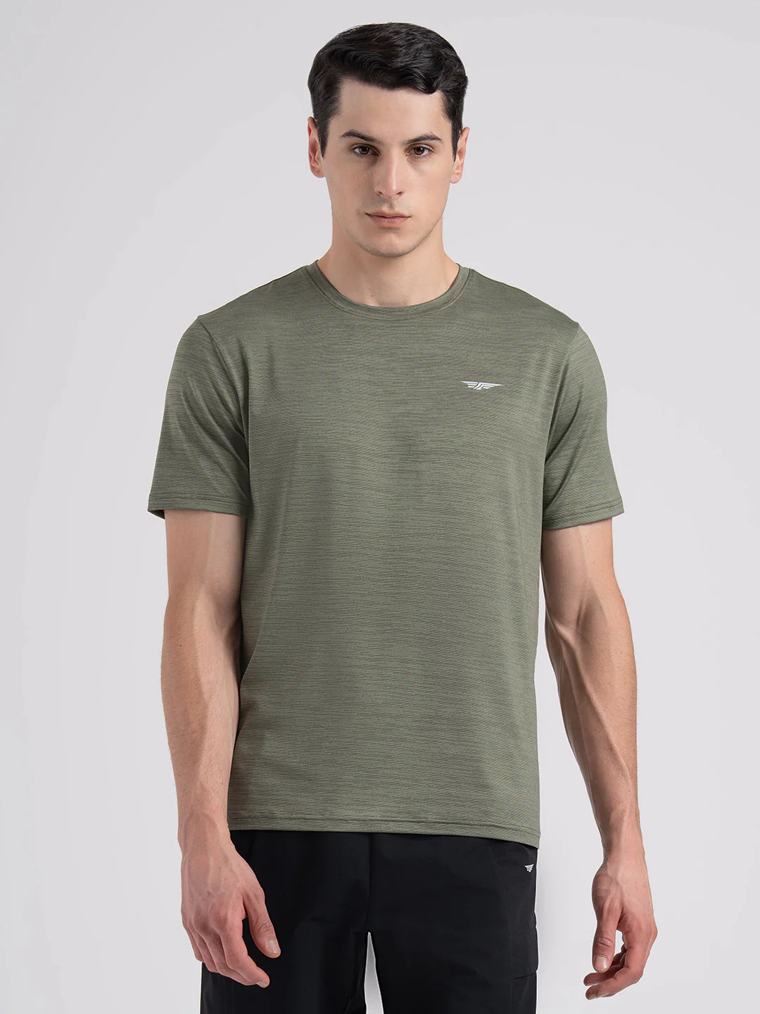 Men's Solid Round Neck Activewear T-Shirt