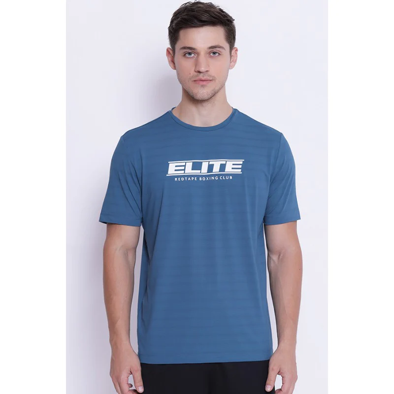 Men's Teal Round Neck Active Wear T-Shirt