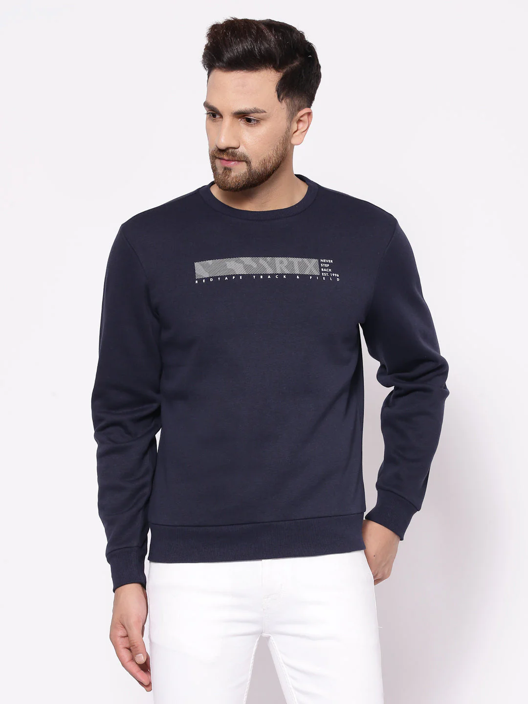 Men's Typographic Dark Navy Sweatshirt