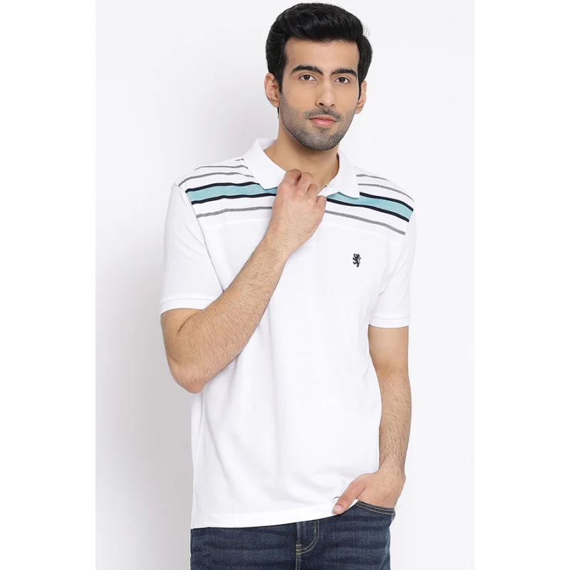 Men's White Collared T-Shirt