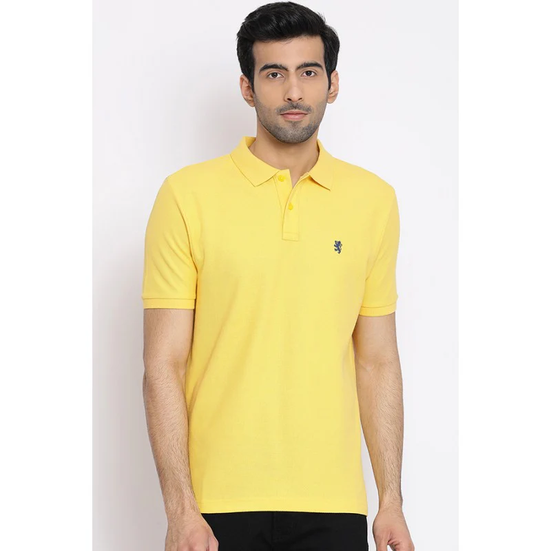 Men's Yellow Collared T-Shirt