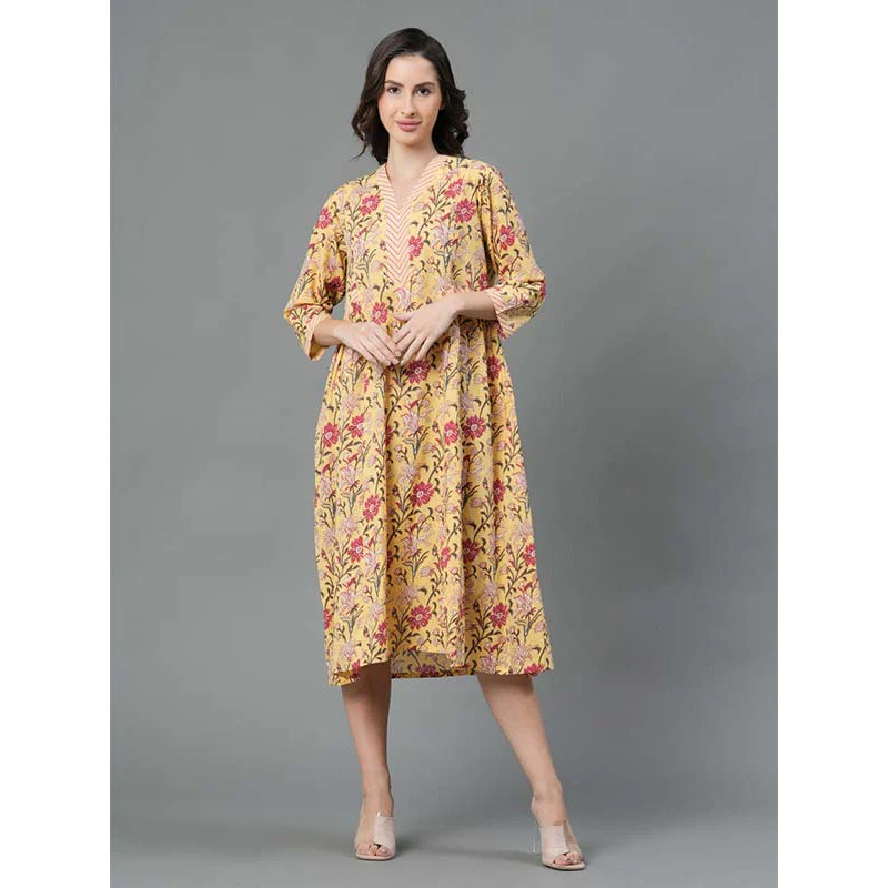 Casual Floral Print Dress For Women