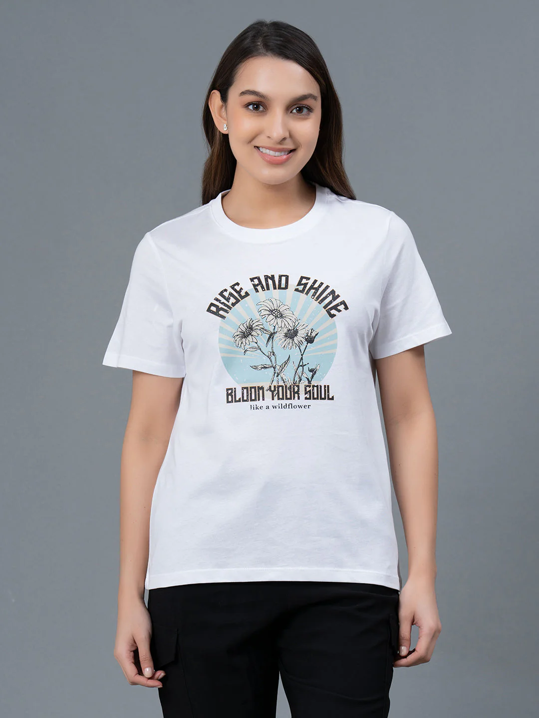 Casual Graphic Print Cotton T-Shirt