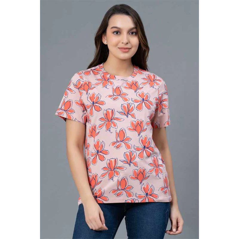 Casual Printed Cotton T-Shirt for Women