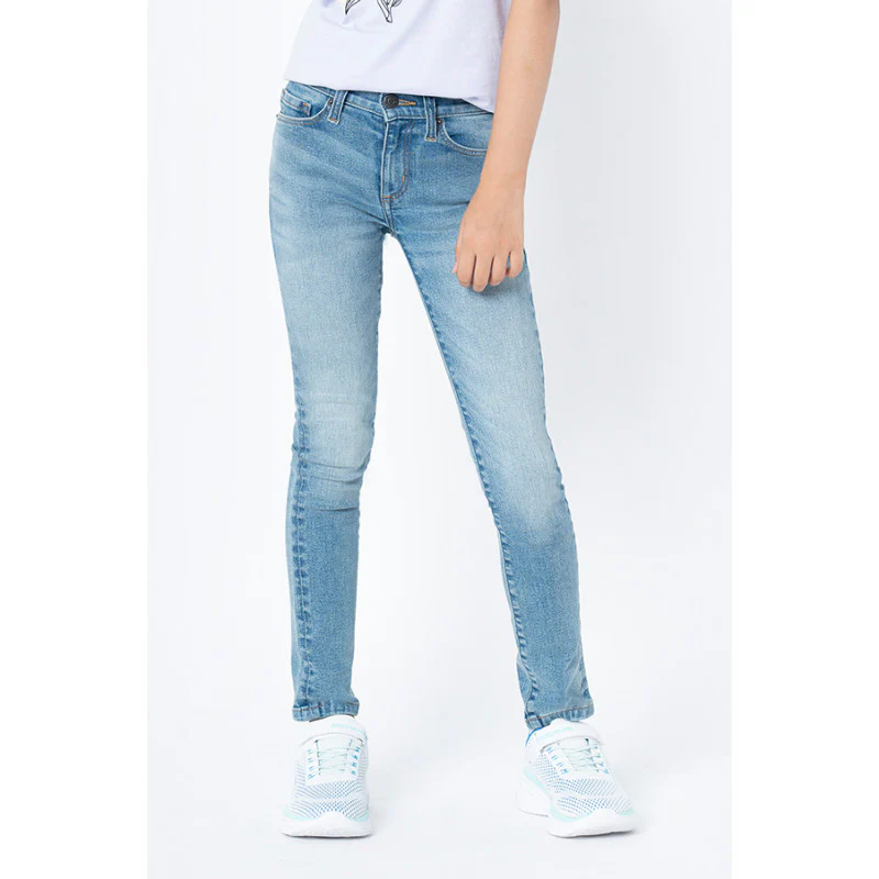Girls Mid Blue Skinny Jeans