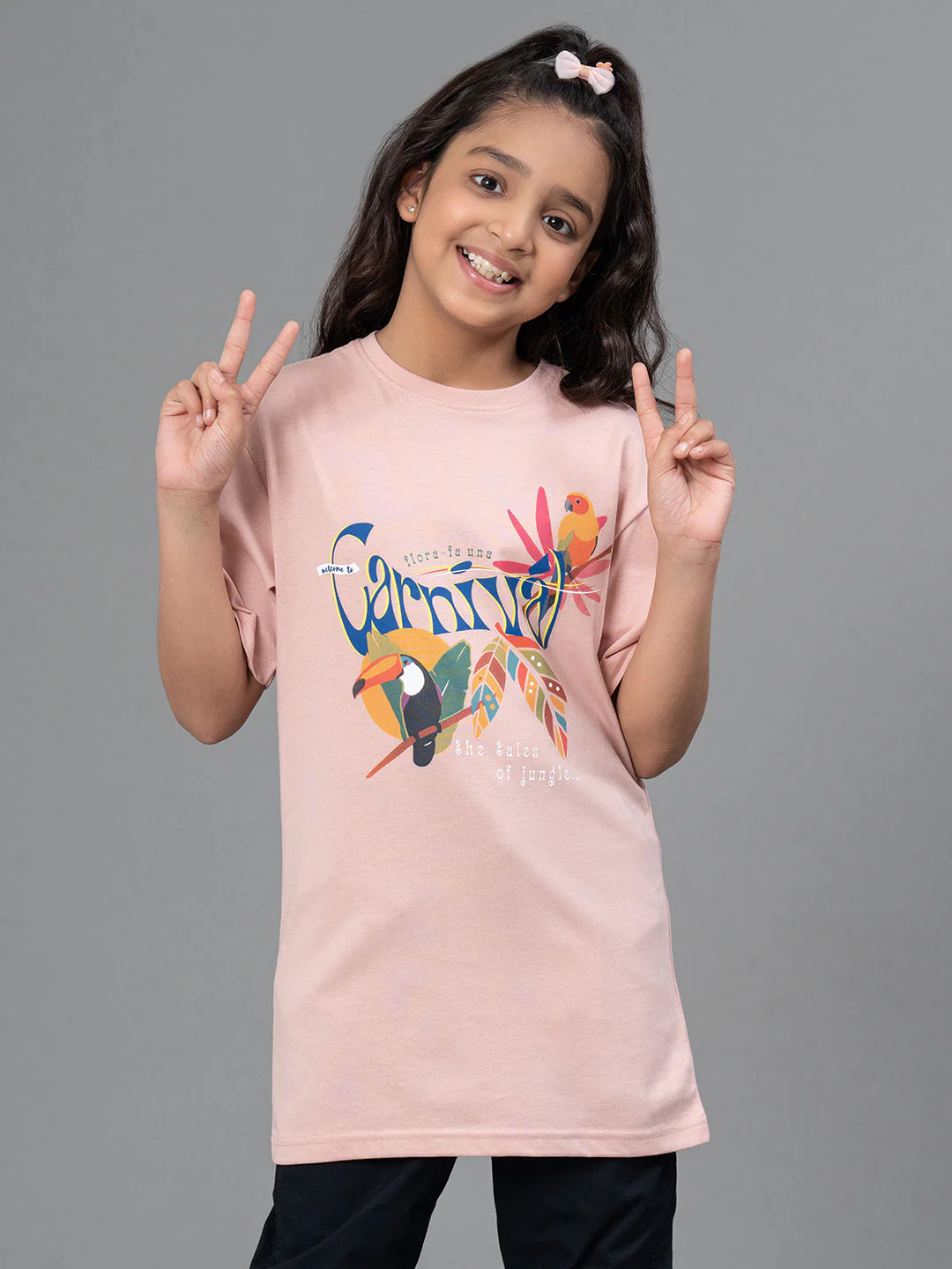 Girl's T-Shirt in Pale Pink Color| Best in Comfort|Cotton
