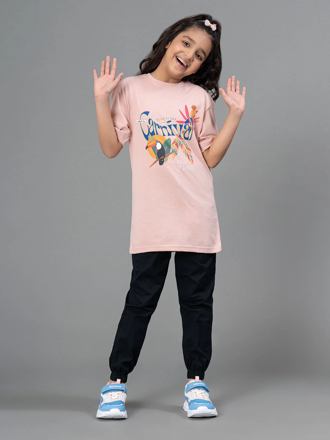 Girl's T-Shirt in Pale Pink Color| Best in Comfort|Cotton - Image 5